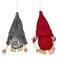 4" Gray & Red Skiing Santa Gnome Christmas Ornament Set